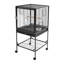 Cage à oiseaux en métal avec tablette de rangement et 4 roues universelles, grande cage mobile pour 2 ou 3 oiseaux-131655742