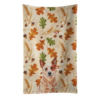Red Heeler Australian Cattle Dog Heirloom Fall Kitchen Towel
