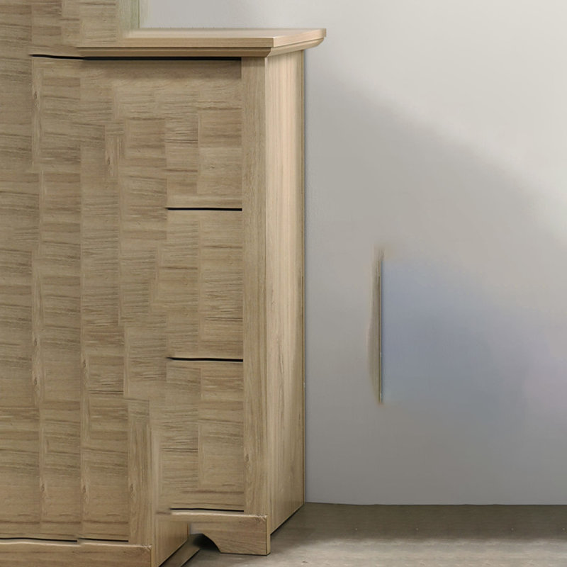 Commode 6 tiroirs l 57 po avec poignées noires