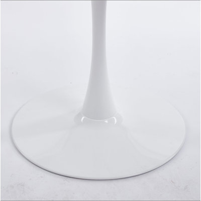 42.1"white COLOR TOP  Table Mid-century Dining Table for 4-6 people With Round Mdf Table Top, Pedestal Dining Table, End Table Leisure Coffee Table