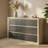 Farmhouse 6 Drawer Dresser for Bedroom, Rustic Two Tone Oak