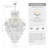 Dimmable Modern Crystal Chandeliers Silver Lighting