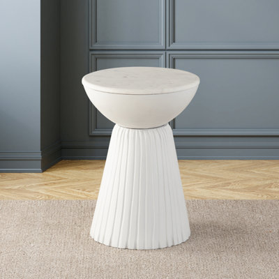 Cheridwen Marble Top End Table