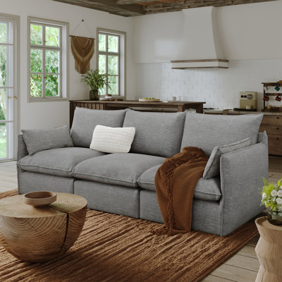Canapé modulaire rembourré en L 94,6 po