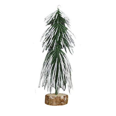 Small Christmas Tree Mini Christmas Tree Mini Pines Tree Bottle Brush Fake Tree With Wooden Base For Tabletop Decoration