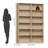 Geng 74.3"H X 47.2"W Wood Double 6-Tier Standard Bookcase-1292376843-1338053995