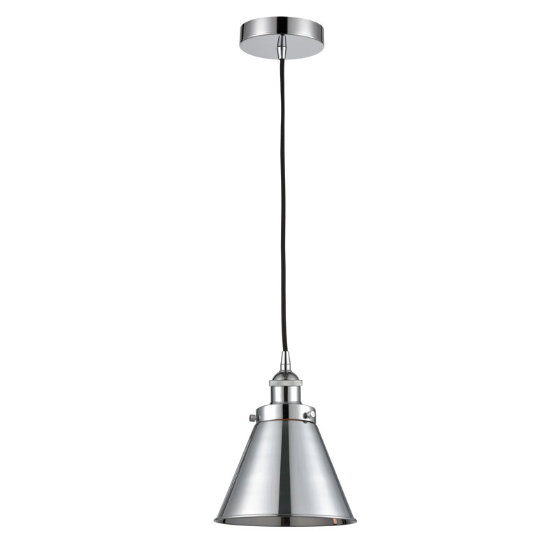 Donovan 1 - Light Single Pendant, Polished Chrome, Polished Chrome, LED