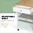 Multifunctional Mobile Kitchen Island, Oak Mdf With Adjustable Storage