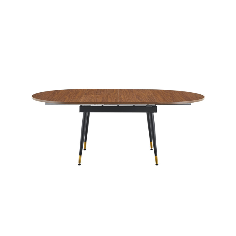 Walnut Oval Extendable Dining Table for 6-10 People