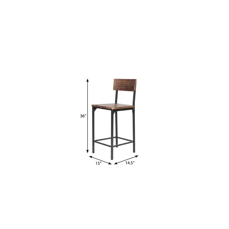 HomeRoots Birch Solid Wood Counter Stool