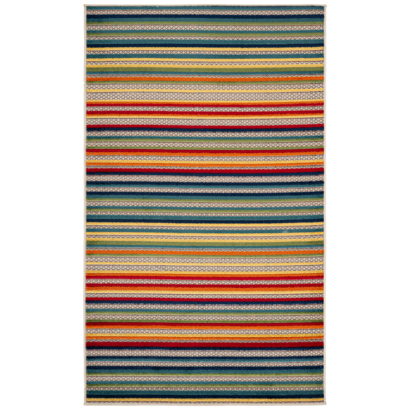 Kamari Performance Striped Indoor/Outdoor Area Rug, Rectangle 3' x 5'