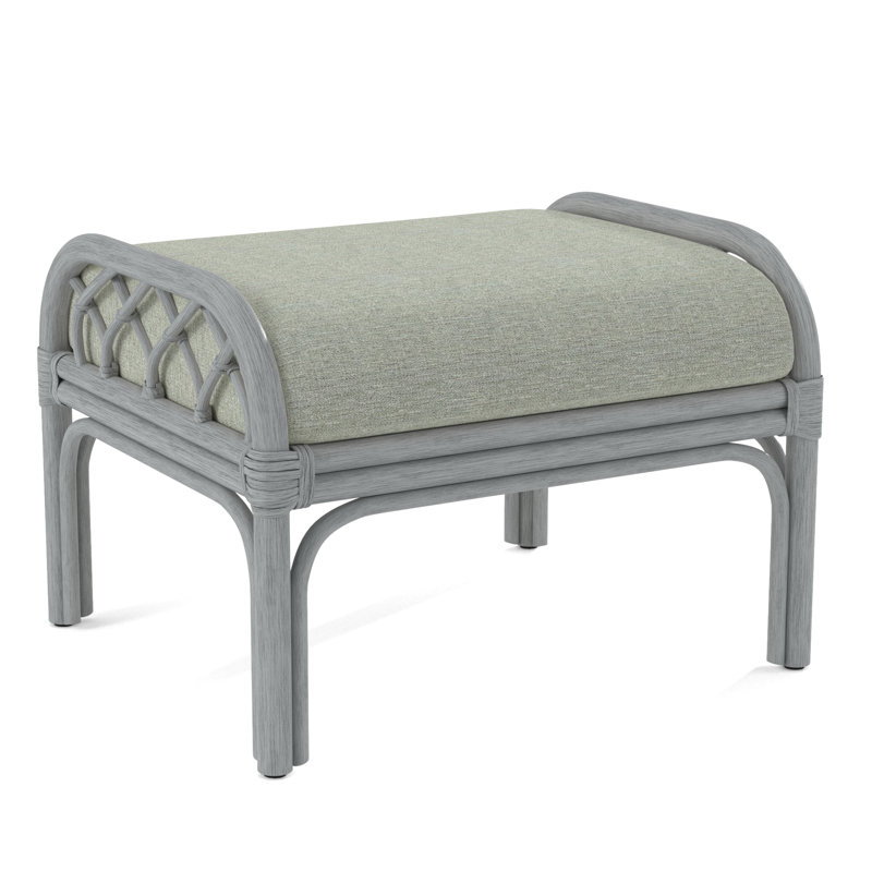 Edgewater Ottoman, Brown Geometric, 0456-33, Nickel