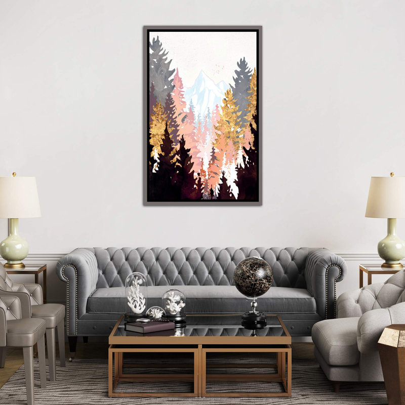 « wine forest » par spacefrog designs-print, H 40 po x l 26 po x P 1,5 po, Toile encadrée de bois rustique foncé