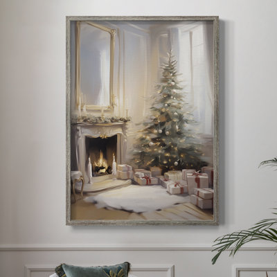 Art des Fêtes de Noël - Série 2 - CECV, reproduction d'art encadrée - bois massif