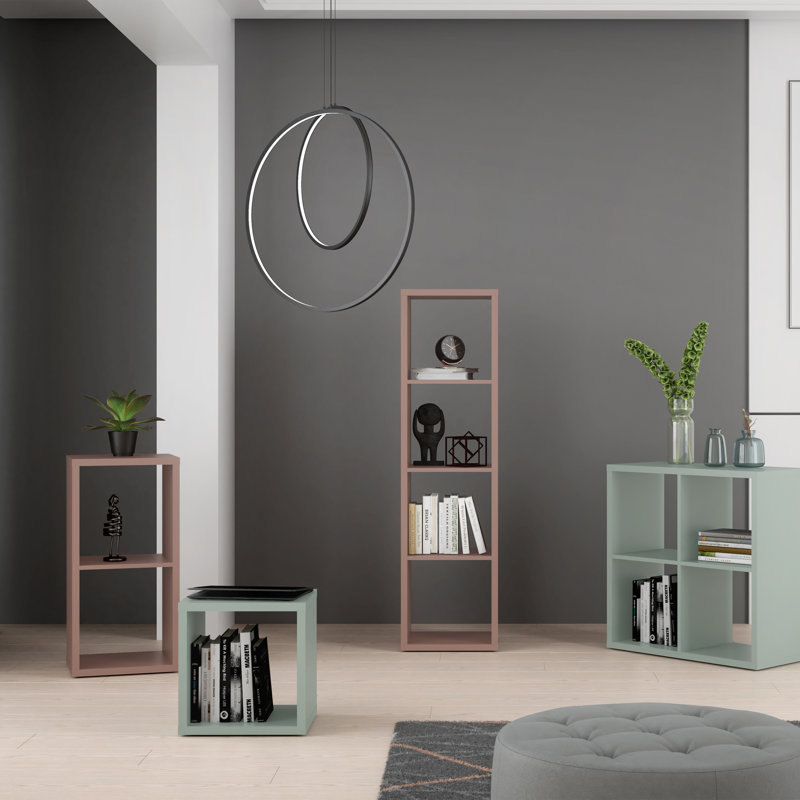 Mauro Cube Bookcase, Orange, (1 Shelf) 72.8cm.H x 72.8cm.W x 72.8cm.D