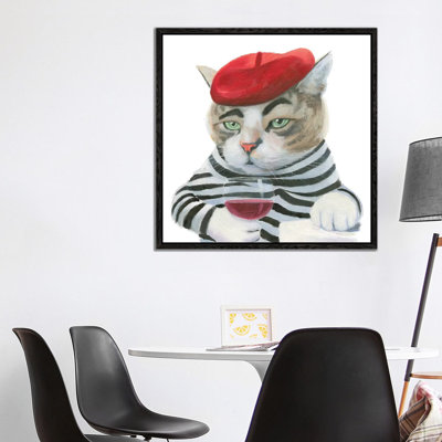 Cattitude III by Myles Sullivan - Floater Frame Print on Canvas