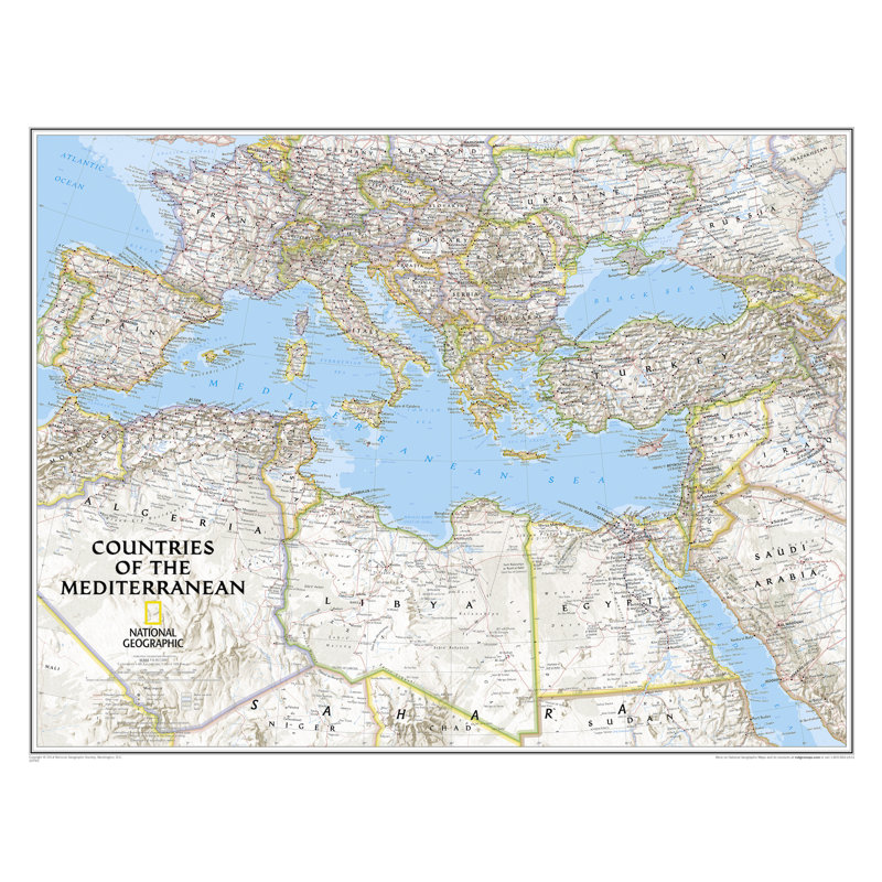 Carte stratifiée de la méditerranée classique