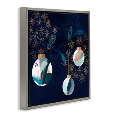 "Hanging Christmas Orbs", art mural encadré par Jennifer Paxton Parker