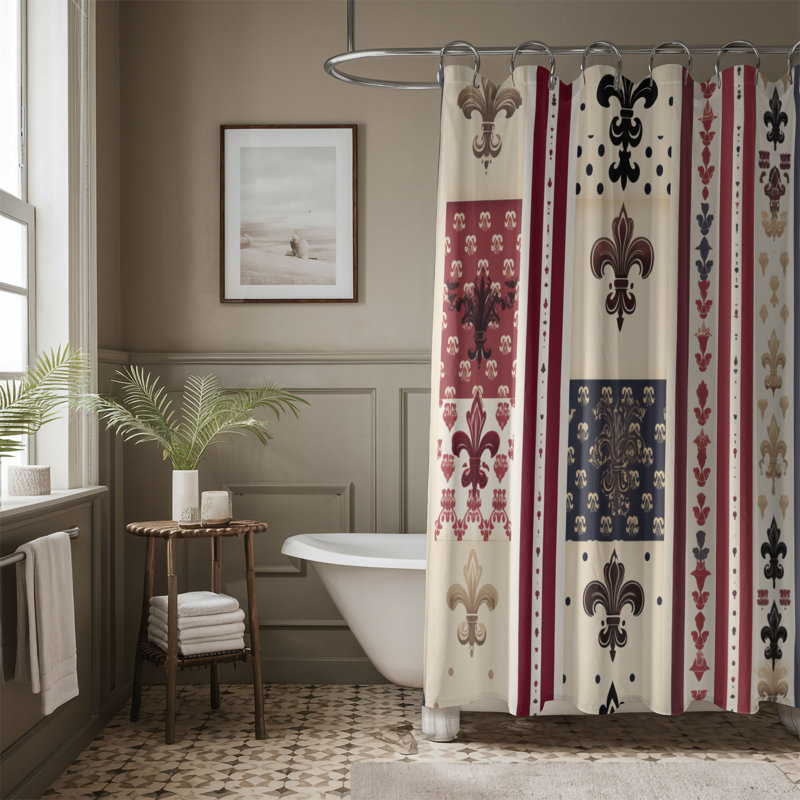 Rideau de douche Ornate Damask - Premium, H 74 po x l 71 po