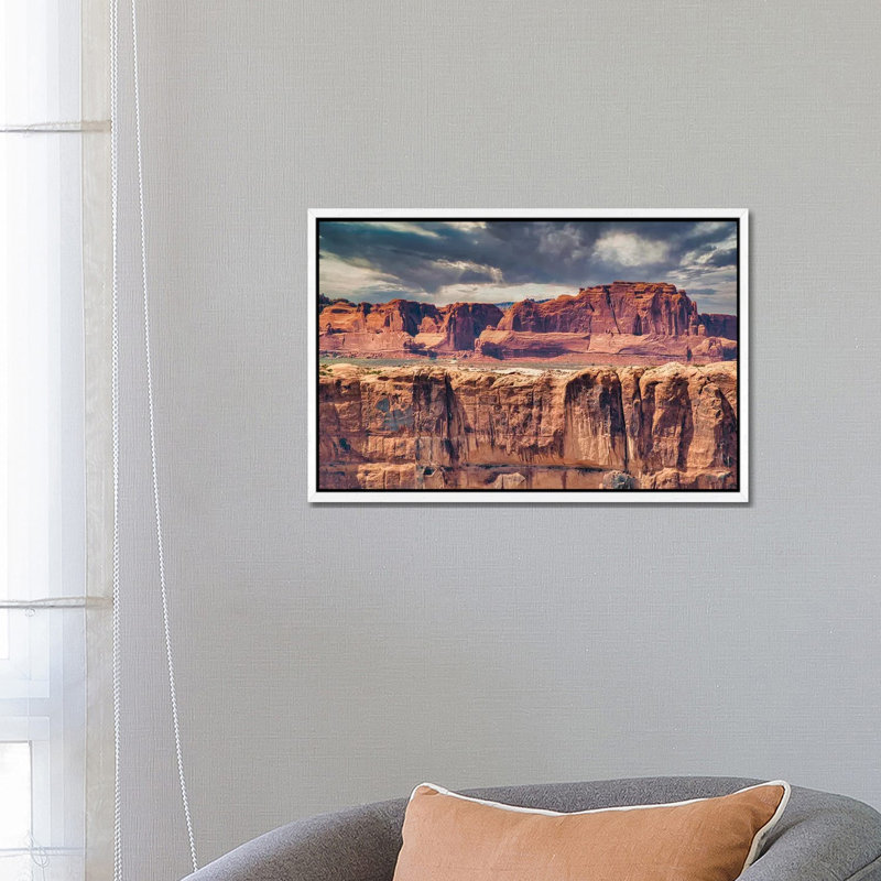 Desert Storm by Mark Paulda - Print on Canvas, 45.72cm H x 66.04cm W x 3.81cm D, White Floater Framed