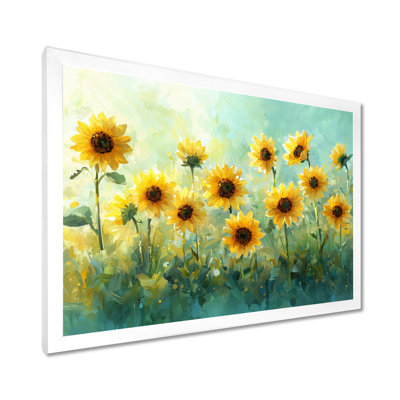 «Country Side Sunflowers Field Sky Horizon II» - Art mural tournesols