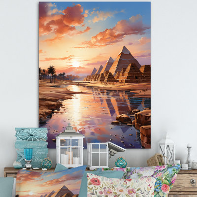 Egypt Pyramid Ancient Wonders III On Canvas Print -  Union Rustic, 9D3C7937949D46E393F440DEC7237B32