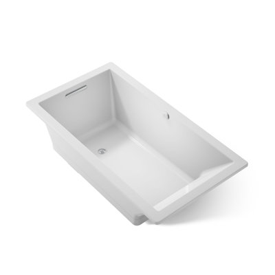 Underscore Rectangle 66'' x 36'' Drop In Whirlpool Acrylic Bathtub with Heater