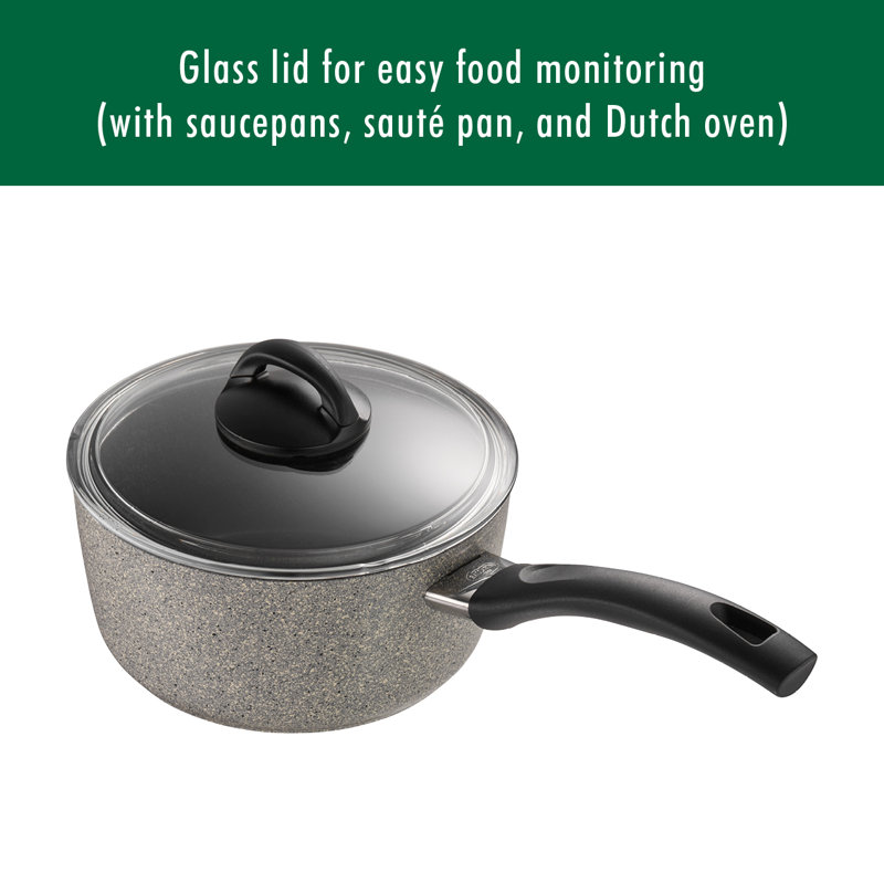 Gray 10-Piece Aluminum Nonstick Cookware Set with Ceramic Finish