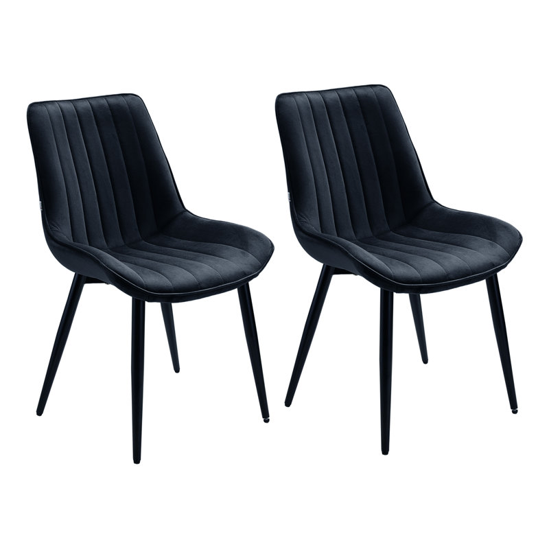 50cm H Upholstered Wing Back Accent, Black