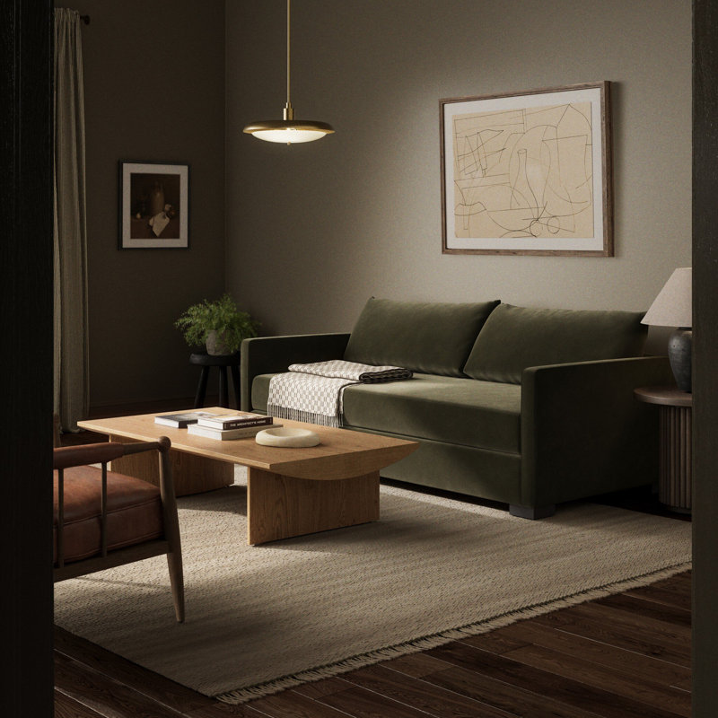 Canapé-lit Wickham, H 34 po x l 86 po x P 42 po, Olive Surrey