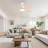 52 in. Indoor White Smart Ceiling Fan with Integrated LED Light Kit, Work With Tuya APP and Smart Assistant Devices-129079228