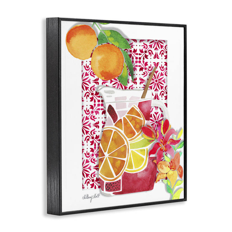 Giclée méditerranéenne encadrée, par Hillary Holt, H 14 po x l 11 po, Giclée encadrée noir minuit