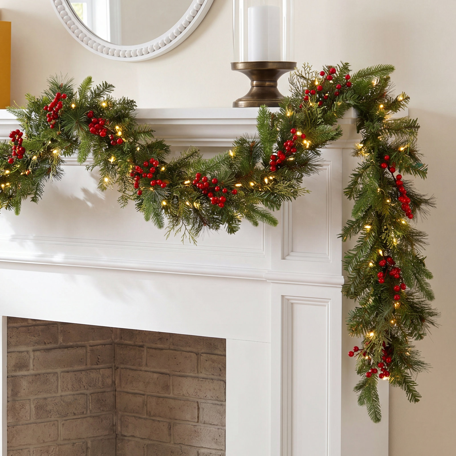 108" Pre-Lit Classical Christmas Garland