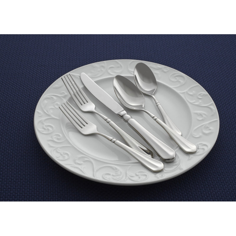 French Countryside 45-Piece 18/10 Stainless Steel Flatware Set, Service for 8