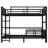 Twin XL over Twin XL Metal Bunk Bed - Metal Loft Bed/Platform Bed with Raised Security Fence, Vintage Wood-colored
