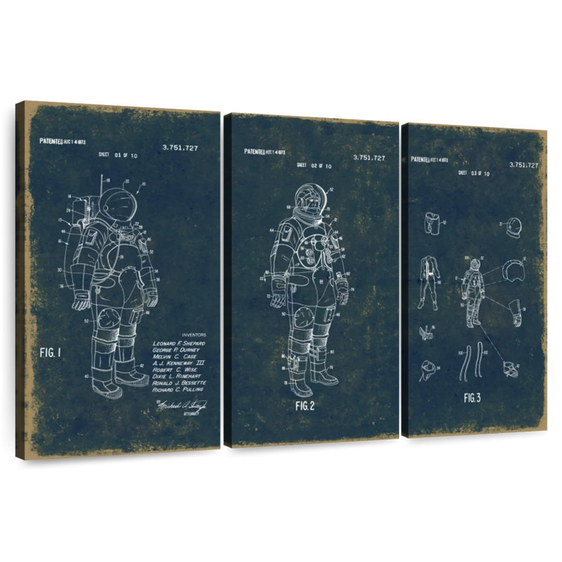 Space Suit Patent, 32" H x 50" W