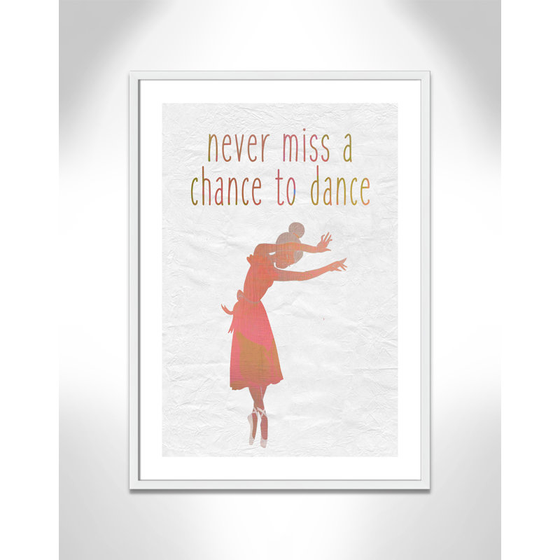 Impression sur papier Dance B, H 34,5 po x l 24,5 po x P 1,18 po, Encadré de boîte blanc