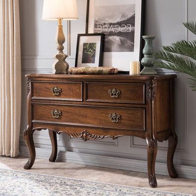 Modern Simple Rubber Wood Entrance Cabinet Solid Wood Accent Chest by Dream cabinet