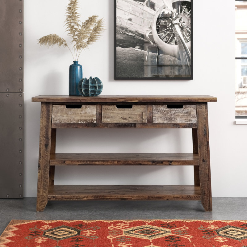 Console en bois massif Gurbaaz