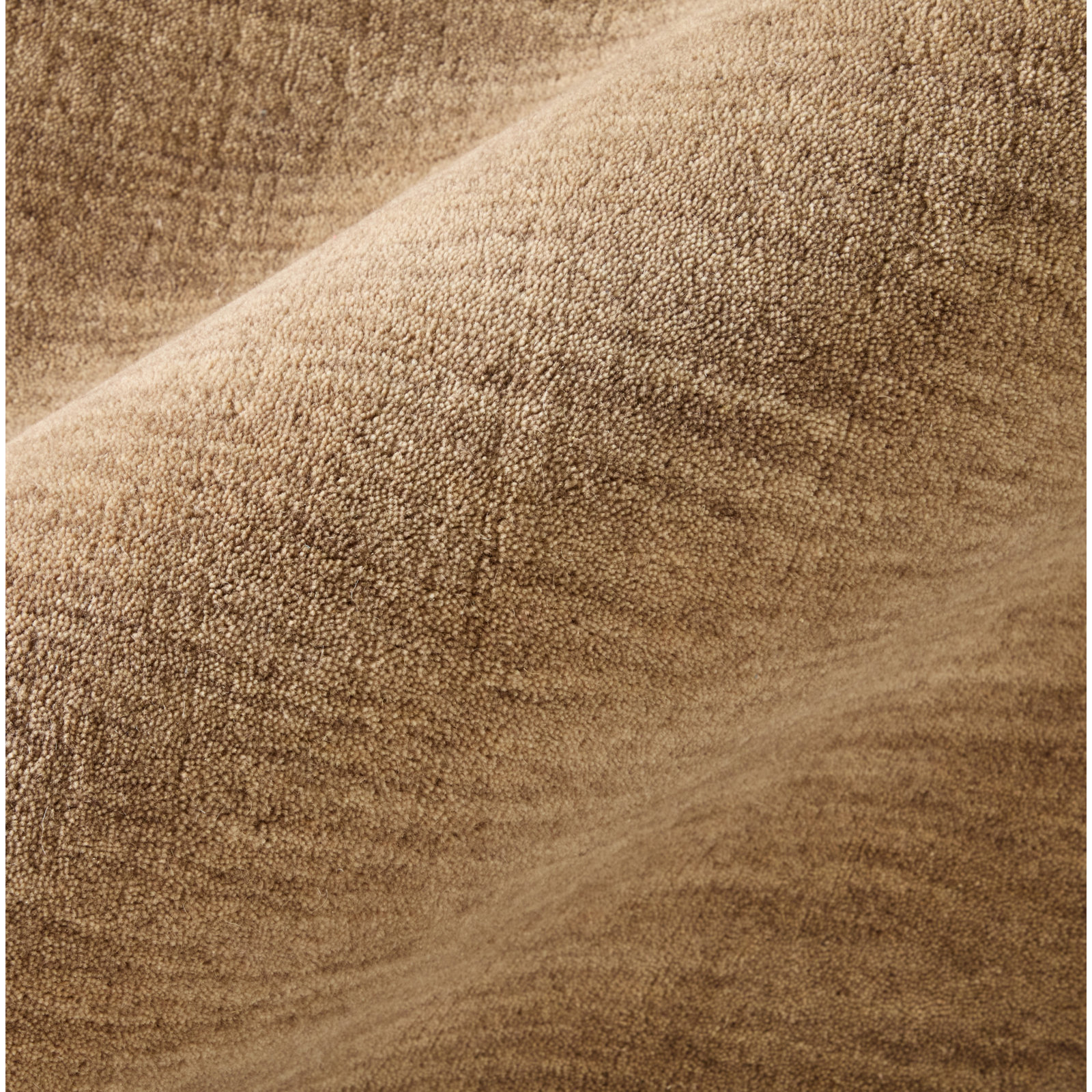 Kaden Hand-Woven Wool Shag Rug, Round 10', Brown