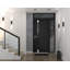 Porte d'entrée extérieure prémontée en acier Cynex 6777, noire, avec fenêtres latérales et supérieures, inserts en acier inoxydable, style moderne, peinte, dimensions : L 91,4 cm + 30,5 cm x H 203,2 cm + 40,6 cm, ouverture à droite vers l'intérieur.-93484015-93484030-93484011