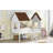 Low Loft Wood House Bed With Two Side Windows  (White+Brown)(OLD SKU: LP000037AAD)-286058830