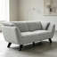 Canapé moderne minimaliste gris clair en bouclette
