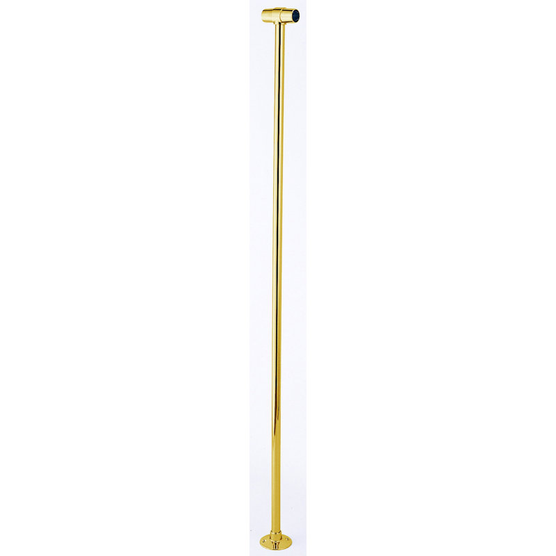 Oval Shower Curtain Enclosure, Polished Brass