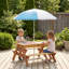Table de pique-nique en bois pour enfants avec sable convertible Evander