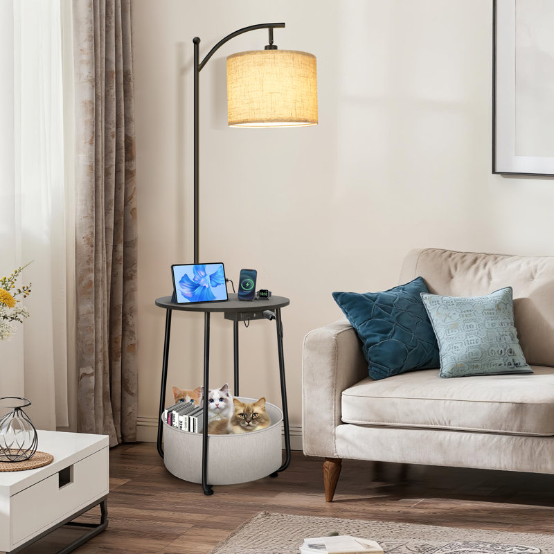 Lampe de table sur pied 62 "Zoulla, Black