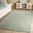 Marquee 507 Hand Tufted Wool/Cotton Starburst Rug in Light Green/Beige-108596896