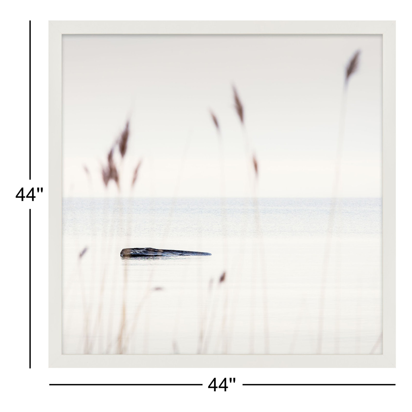 Georgian Bay Shore by Peter Dušek, 44" H x 44" W x 1.25" D, White
