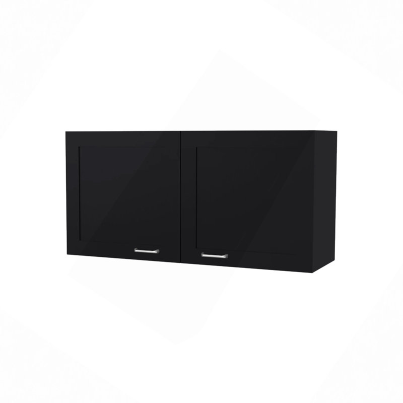 Armoire de cuisine murale avec 2 portes, Wengé
