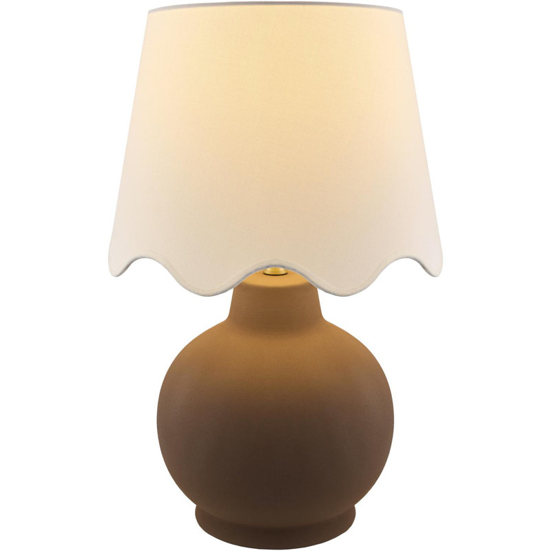 Ganza Table Lamp, Dark Brown, Brown